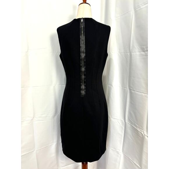 Elie Tahari Navy Blue Shift Dress w/ Exposed Zipper - Picture 2 of 6